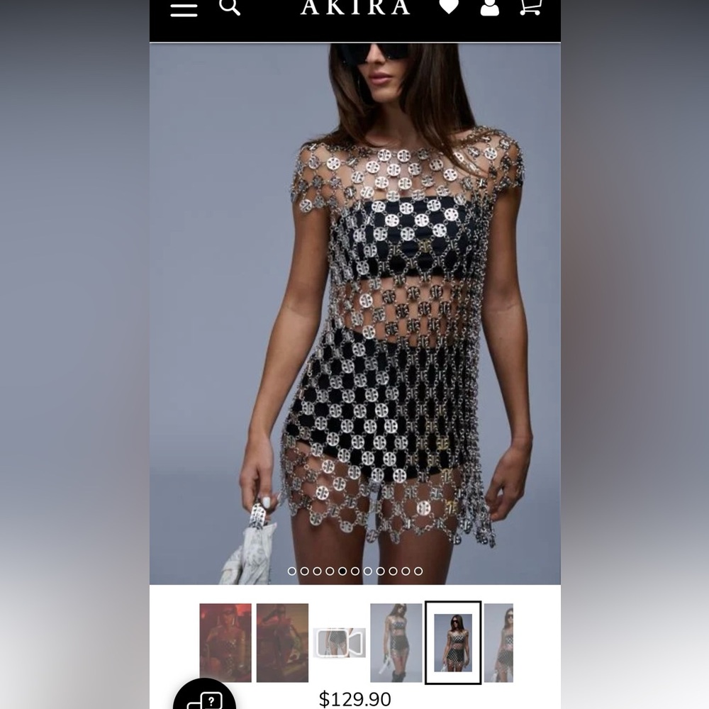 New AKIRA chain dress, size small
